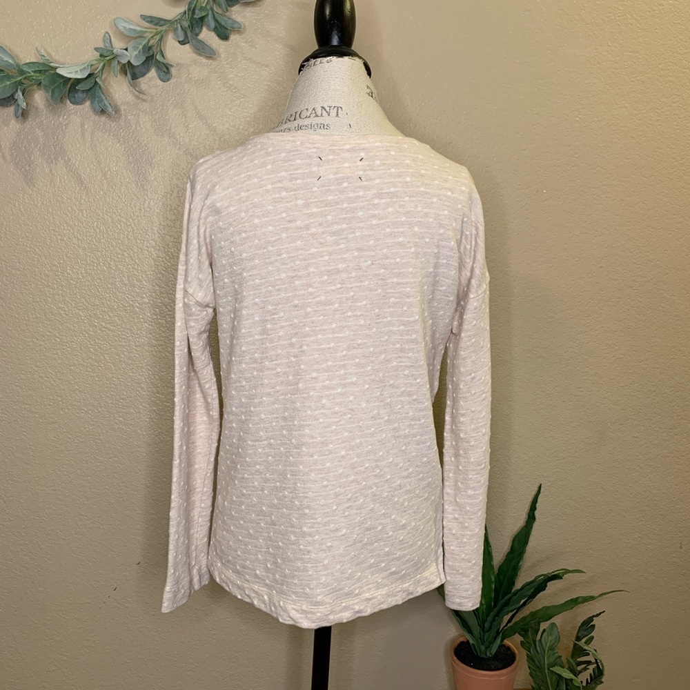 Lou & Grey ~ Cream And White Polka Dot Sweater - image 7